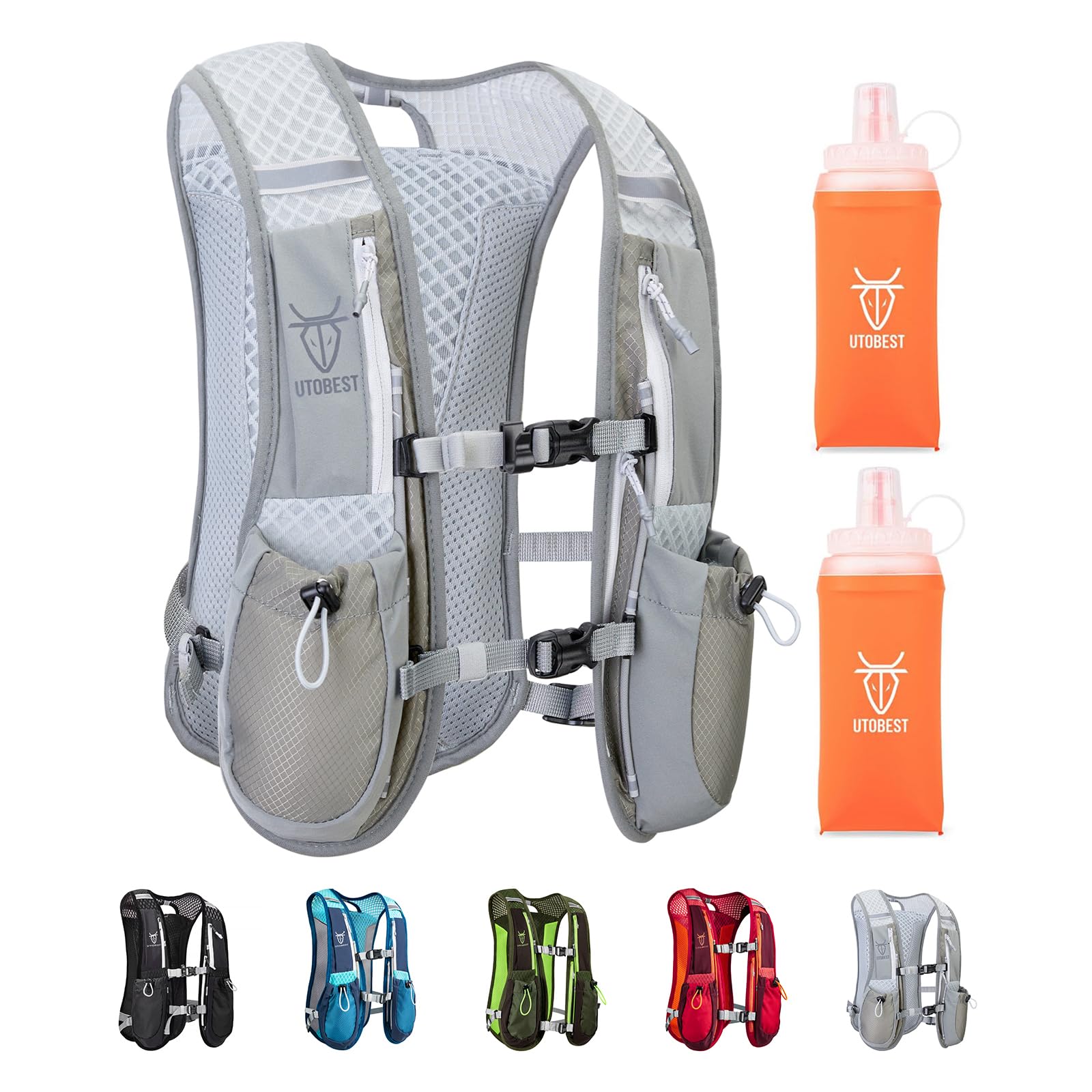 UTOBEST Running Vest For Women Men, Ultra-Light Minimalist Hydration Vest, Breathable Reflective Running Gear For - View #7