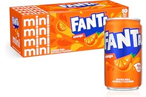 Fanta Orange Soda Can, 7.5 fl oz, 10 Pack