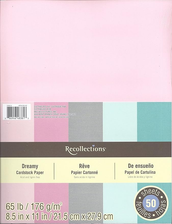 Recollections Cardstock Paper, 8 1/2 x 11 Dreamy (Value 2