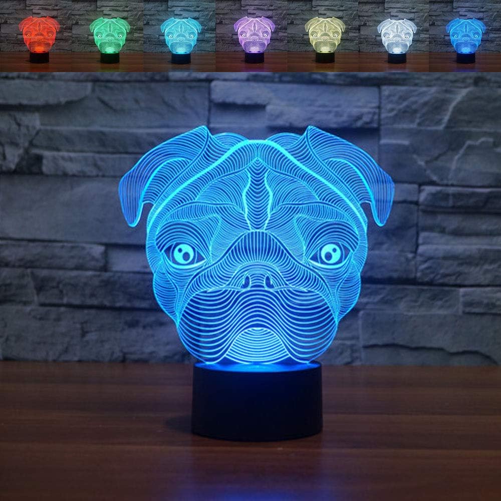 Best pug dog table lamp