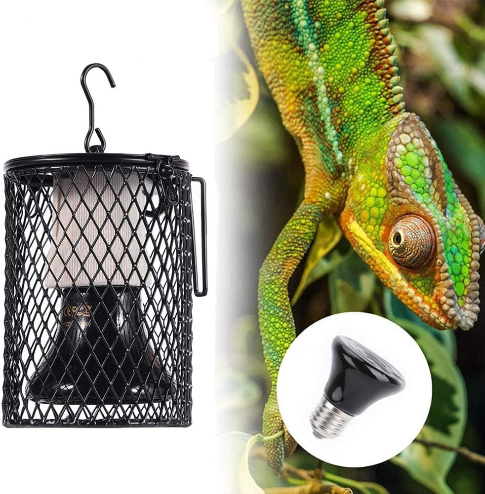 Ceramic Reptile Heating Lamp,E27 Heater Guard Holder with Power Switch