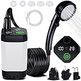 Portable Shower for Camping, [Long-Lasting] Spopal