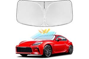 ZOIBV for Toyota GR86 2022-2025 Windshield Sun Shade - 4 Layers Car Sunshades for Front Windows Shade Cover Custom Fit GR86 Sun Visor 240T Retractable Shade Blocks UV Rays Car Accessories