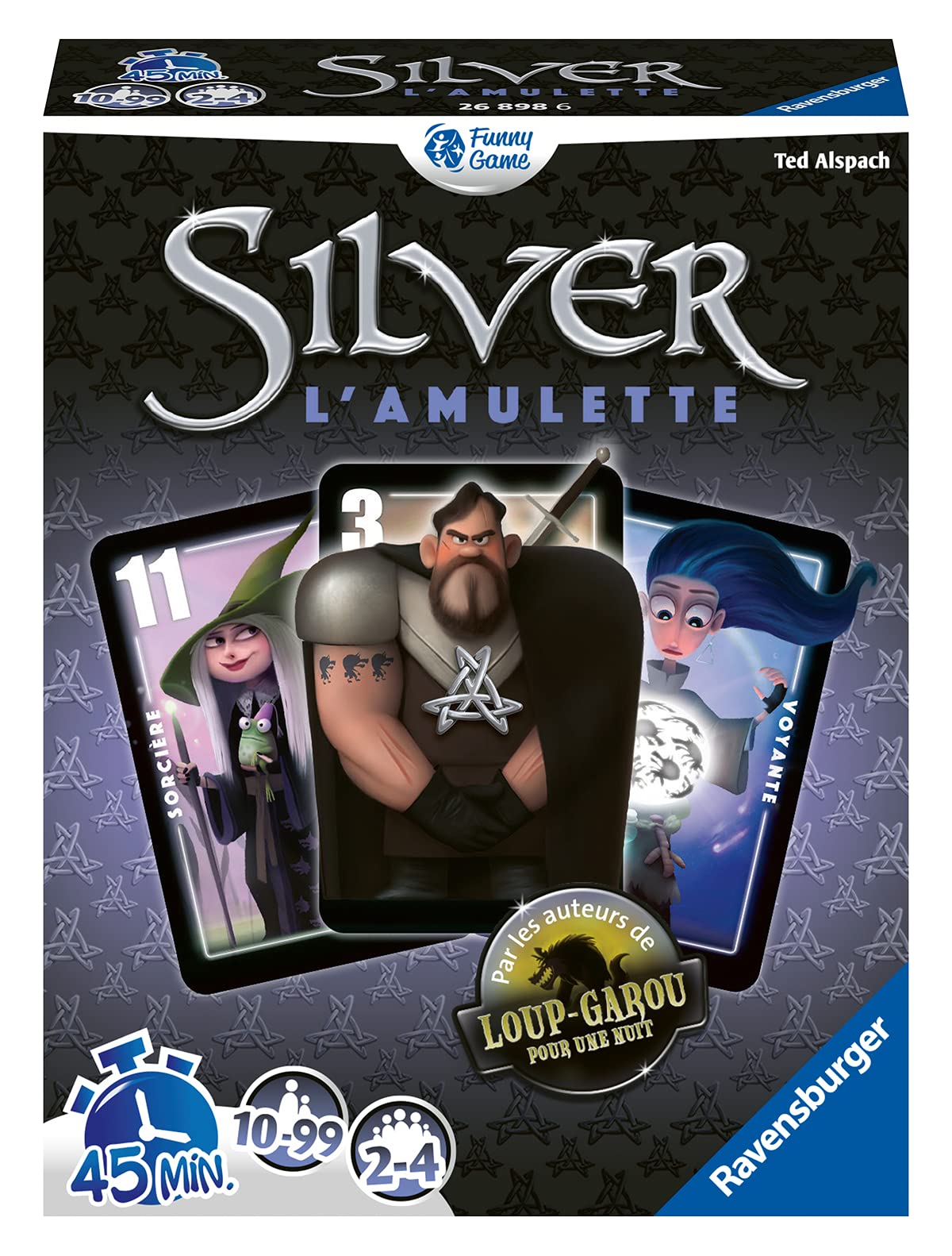 Ravensburger – Silver L'Amulette - Board games - Ambiance Game - By the creators of Werewolf for a Night - From 2 to 4 Players from 10 Years - Mixed - 26898 - French Version