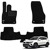 WENNEBIRD Superior Carpet Floor Mats for 2022-2026 Volkswagen Taos, 0.6-Inch Ultra-Thick, Noise-Reducing, All-Weather Waterproof Anti-Slip – 3-Pc Set