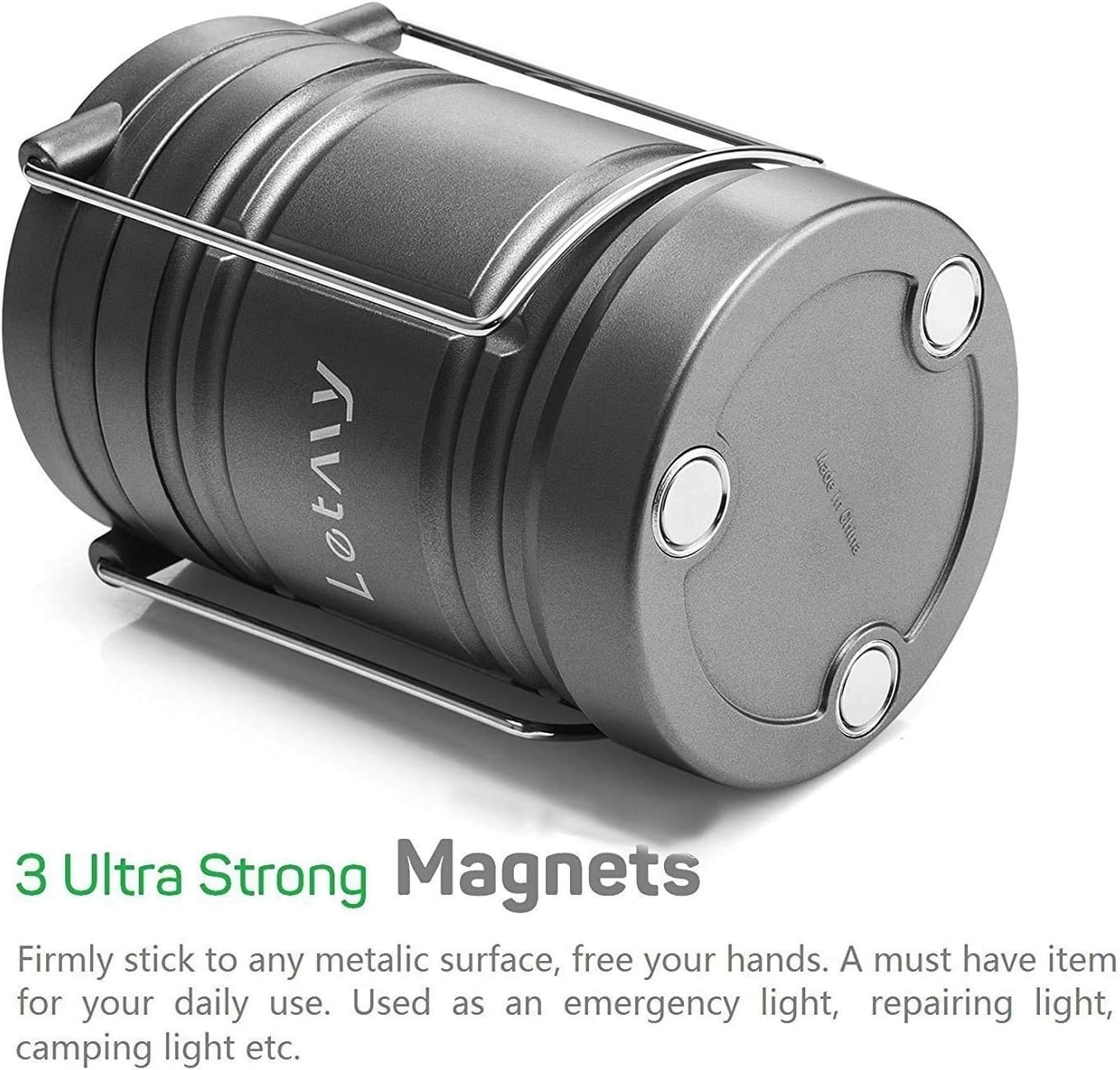 LETMY 2 Pack Camping Lantern with 6 AA Batteries - Magnetic Base - New COB LED Technology Emits 500 Lumens - Collapsible, Waterproof, Shockproof LED Lantern for Emergency, Hurricane, Storms, Outage: Home Improvement