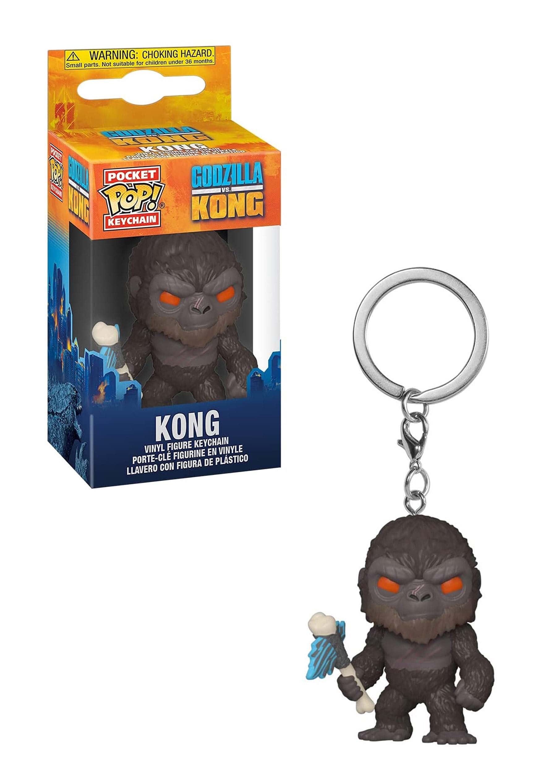 Funko Pop! Keychain: Godzilla Vs King Kong With Battle Axe - Godzilla Vs Kong Novelty Keyring - Collectable Mini Figure - Stocking Filler - Gift Idea - Official Merchandise - Movies Fans