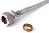 Xcel Home M10 x 15mm Compression 600mm Flexi Tap Connectors Pair for Mixer Taps view 3