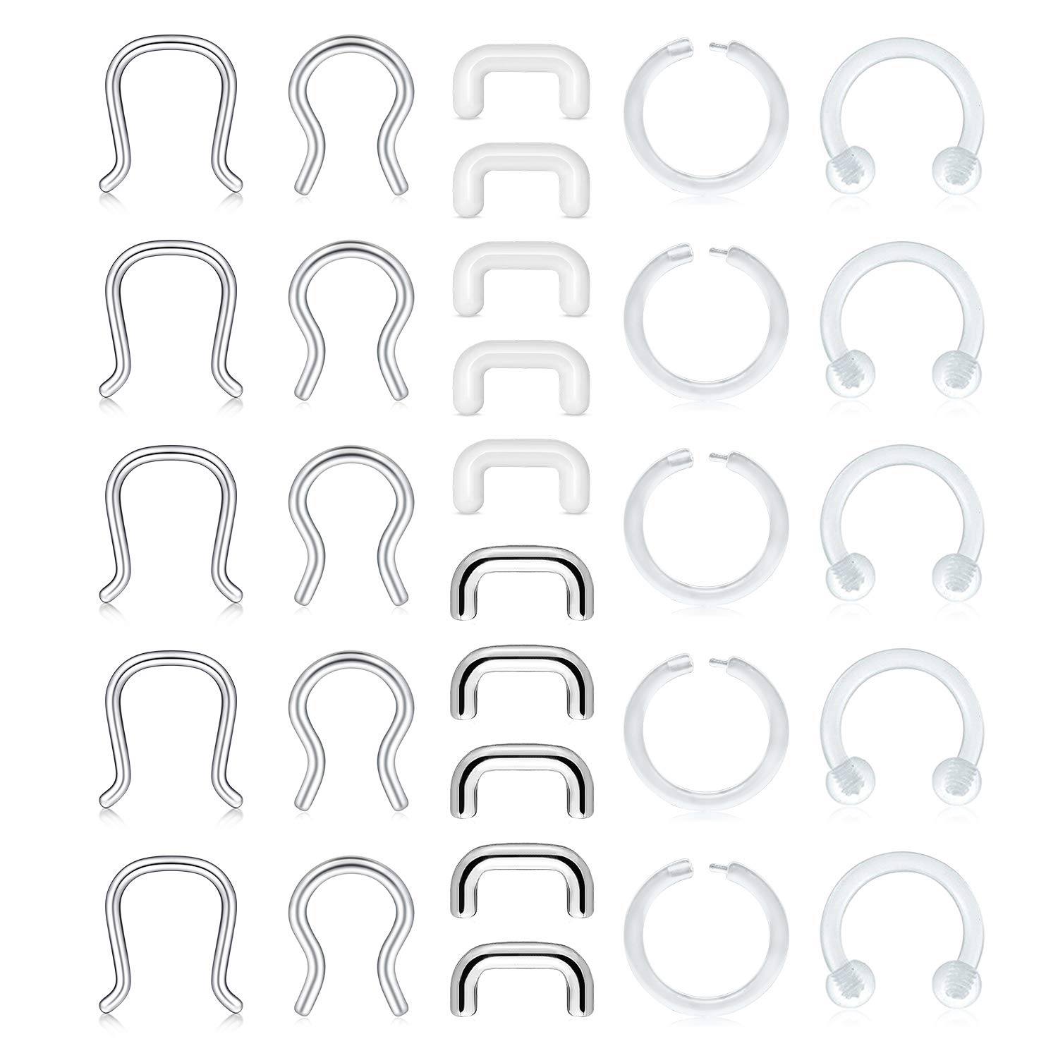 D.Bella 16G Clear Flexible Septum Retainer Plastic