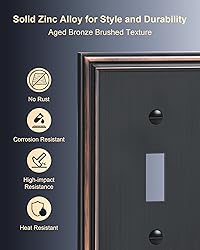 TREEWELL 2-Pack Triple Toggle Light Switch Cover