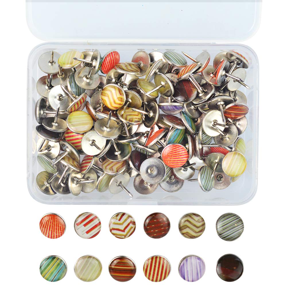 Miayon 120 Pcs Creative Thumb Tacks Cute Push Pins for Photos Wall, Maps, Bulletin Board or Corkboards