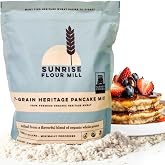 Sunrise Flour Mill USDA Organic 7-Grain Heritage Pancake Mix- 2 lbs | Enjoy Fluffy &amp; Tasty Waffles | Easier to Digest with Less Bloating | Zero Additives