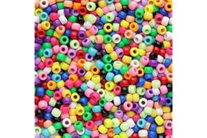 Tibaoffy Crafts Multicolor Mix Beads 6x9mm,Pony Beads Total about 1000pcs