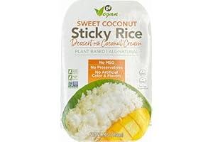 24 VEGAN EAT HEALTHY, LIVE HEALTHY, FEEL HEALTHY 24Vegan - Sweet Coconut Sticky Rice | Ready to Eat Vegan Dessert, Gluten-Free | Organic Coconut Rice Pudding (7.8oz) - Pack of 1