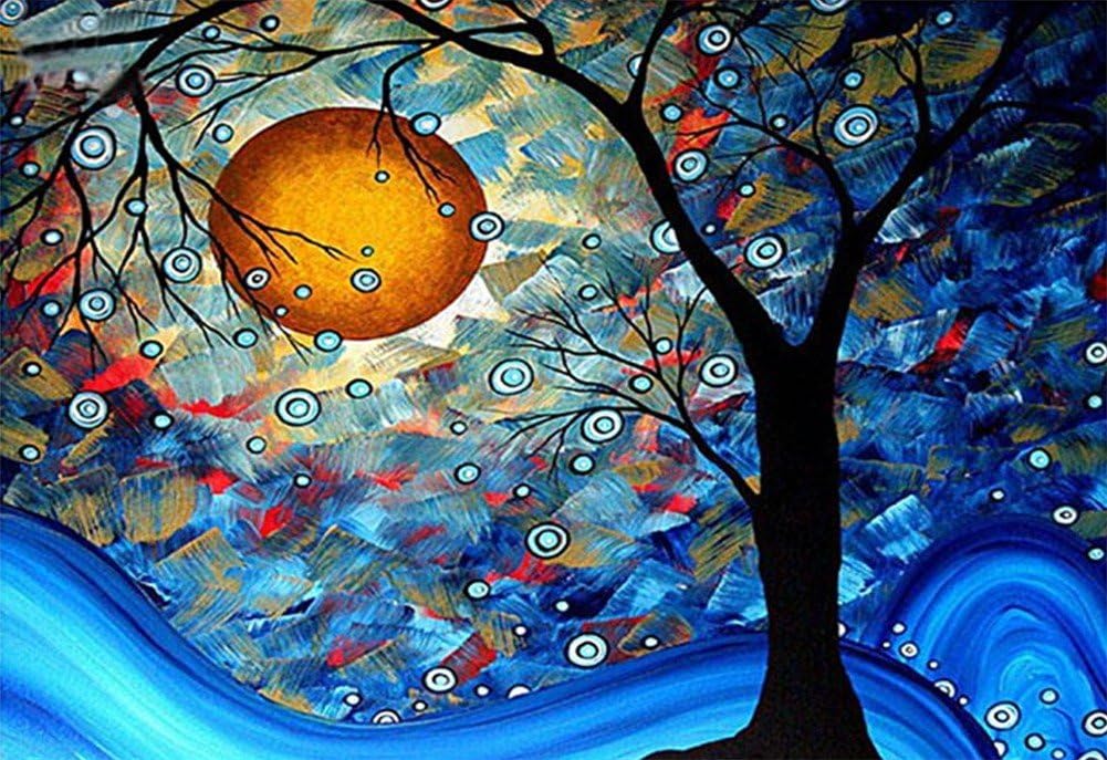 YEESAM ART New Diamond Painting Full Drill 5D Kits, Dream Tree by Van Gogh 40 * 30cm