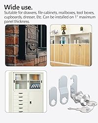 ROFMAPLE 8 Packs Drawer and Cabinet Locks