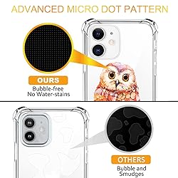 LuGeKe Cute Owl Print Case for iPhone 12