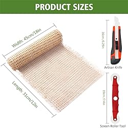18" Width Cane Webbing, Natural Rattan Webbing for