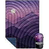hotkoko Camping Blanket,Puffy Printed Camping Blanket Lightweight Packable Outdoor Blanket for Camping,Traveling, Stadium, Hiking, Picnics