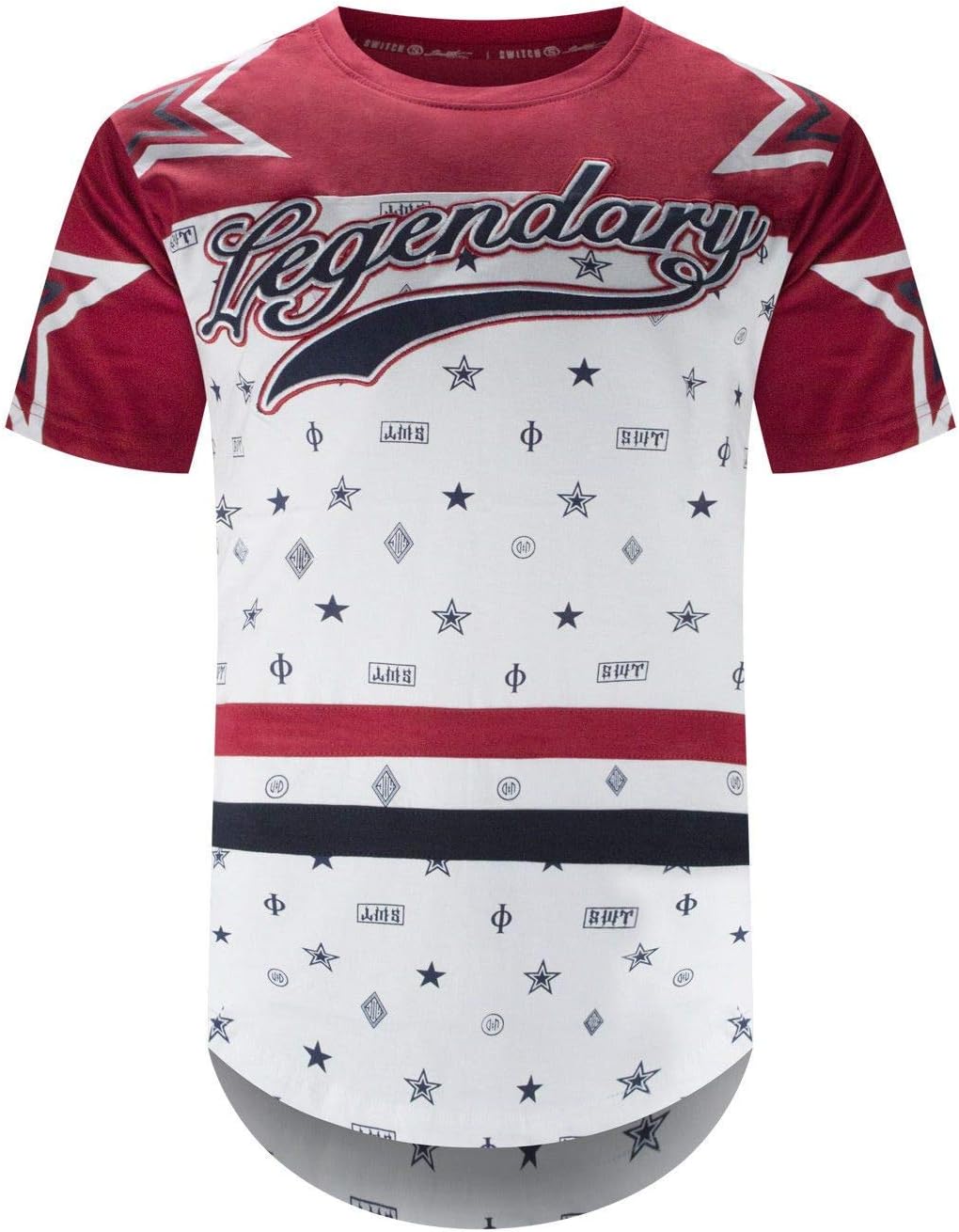 Trending Apparel New Men Legendary Longline Stars T-Shirt