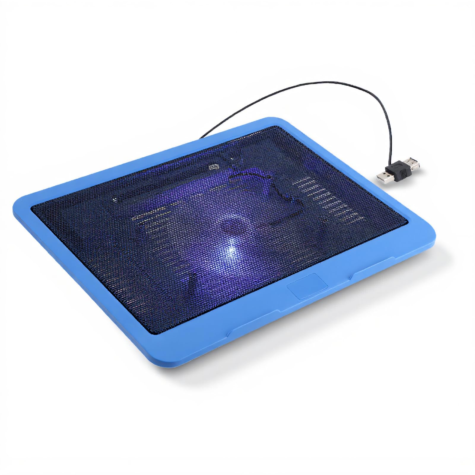 Richer-R Laptop Cooling Pad, Portable Ultra-Quiet Laptop Cooler Suitable for 14 inch or Below Notebook with Fans, light Weight Design(Blue)
