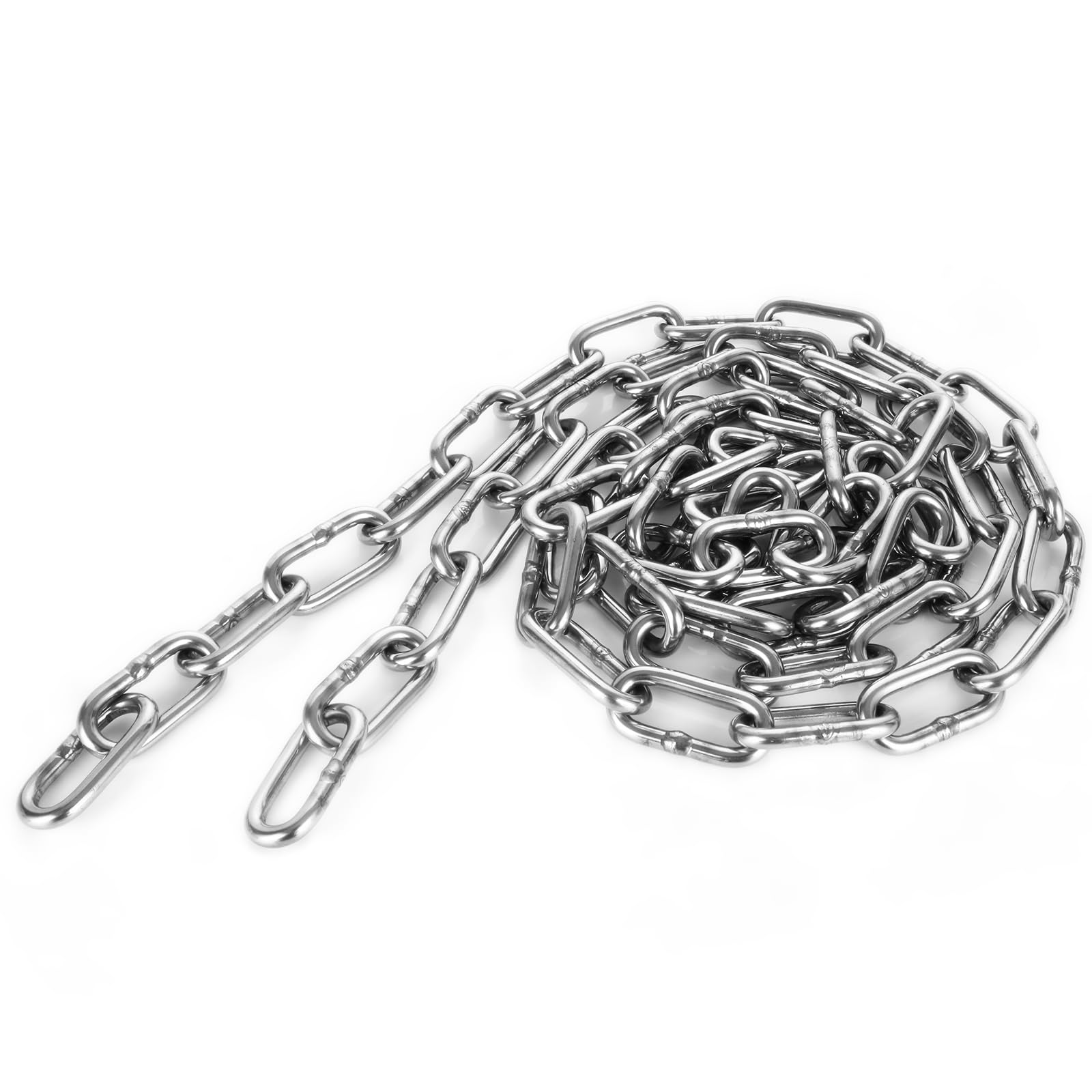 ZOFUN 6 Metres Metal Chain, 3mm Galvanized Heavy Duty Chains Anti-Theft, Silver Welded Steel Chain Link Fencing for Fence Gates Garage Doors and Bicycle Security Locks