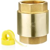 1 1/4-Inch Check Valve,1.25'' Female NPT,No-Lead Brass,Female Pipe Thread Compatible with Most Pumps,Silent Check Valve,Prevents Backflow in Well or Irrigation Systems