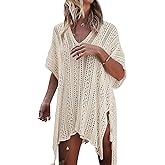 HARHAY Women's Summer Swimsuit Bikini 2023 Beach Swimwear Crochet Cover up