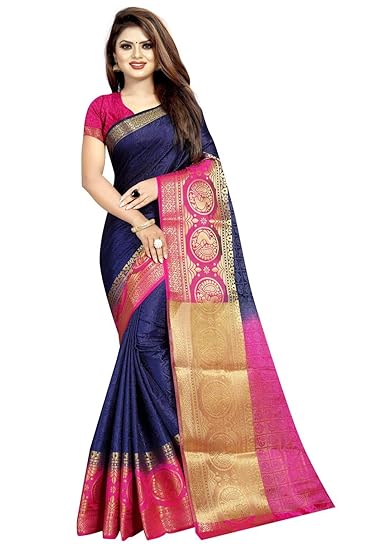 Women Tusser Silk Banarasi Saree