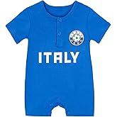 Cnins Sports Fan Baby Outfits 0-24M | Soccer Themed Newborn Infant Bodysuit Rompers | Football Clothes for Toddlers