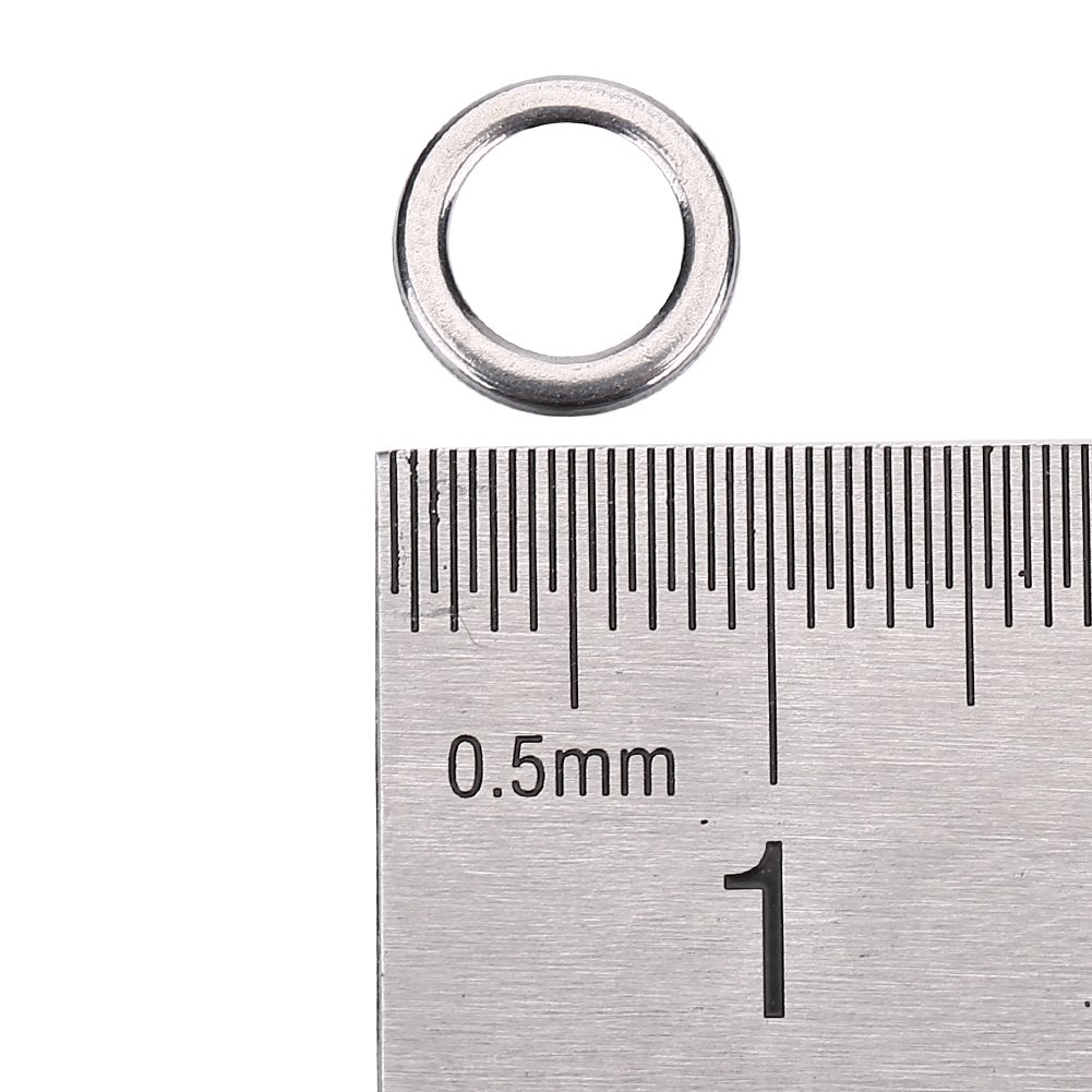 Haofy Fishing Ring Fishing, Tippet Rings For Fly Fishing, 5 Sizes 50Pcs Set Stainless Steel Fishing Split Rings Lure Bait Connector Accessory (L)