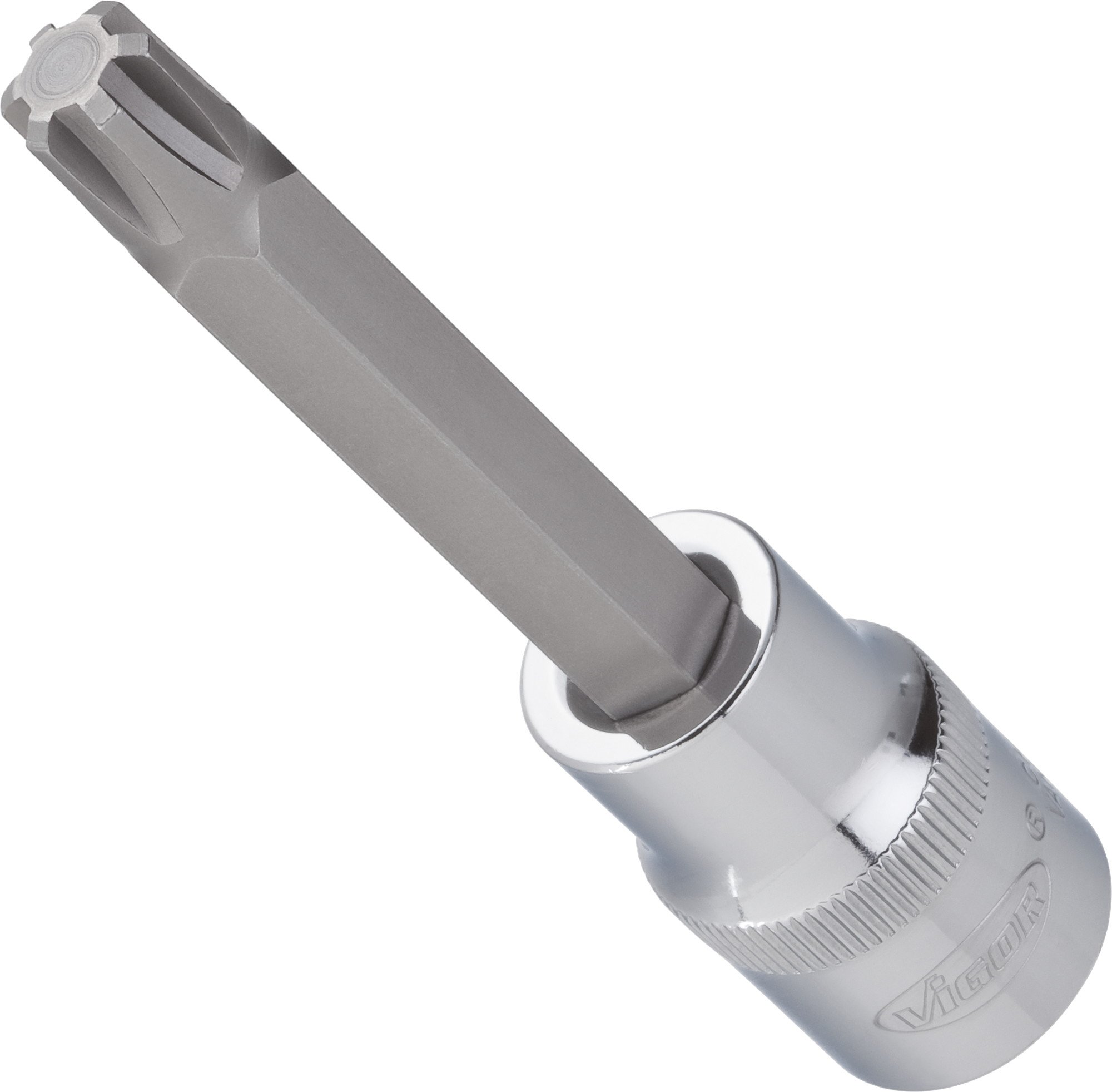 Vigor V2219 Ribe Screwdriver Socket, M14 mm, L 100 mm, 1/2"