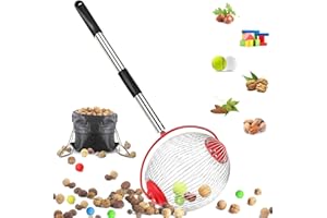 KUBQLIG Acorn Picker Upper Roller, 3rd Generation Medium Nut Gatherer, Stainless Garden Weasel Nut Gatherer, Apply to Walnut, Pecan, Golf Ball, Fruits, Objects Size 1IN to 1.5IN, 1 Gallon