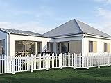 SunnyRoyal Picket Fence Panels 84" L x 32" H White
