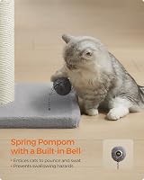 Feandrea Cat Scratching Post 85 cm Tall Sisal Scratch Pole Dove Grey PCA041G01 view 6