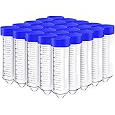 SimPure Centrifuge Tubes 50mL, Conical Tubes Sterile 25 PCS, Polypropylene, Leak-Proof Screw Caps, Plastic Container with Graduated and Write Marks, Non-pyrogenic, DNase/RNase Free, Human DNA-Free