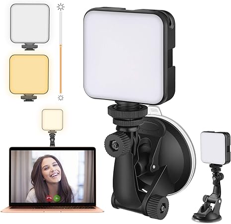 AIXPI Laptop Webcam Lighting with Suction Cup
