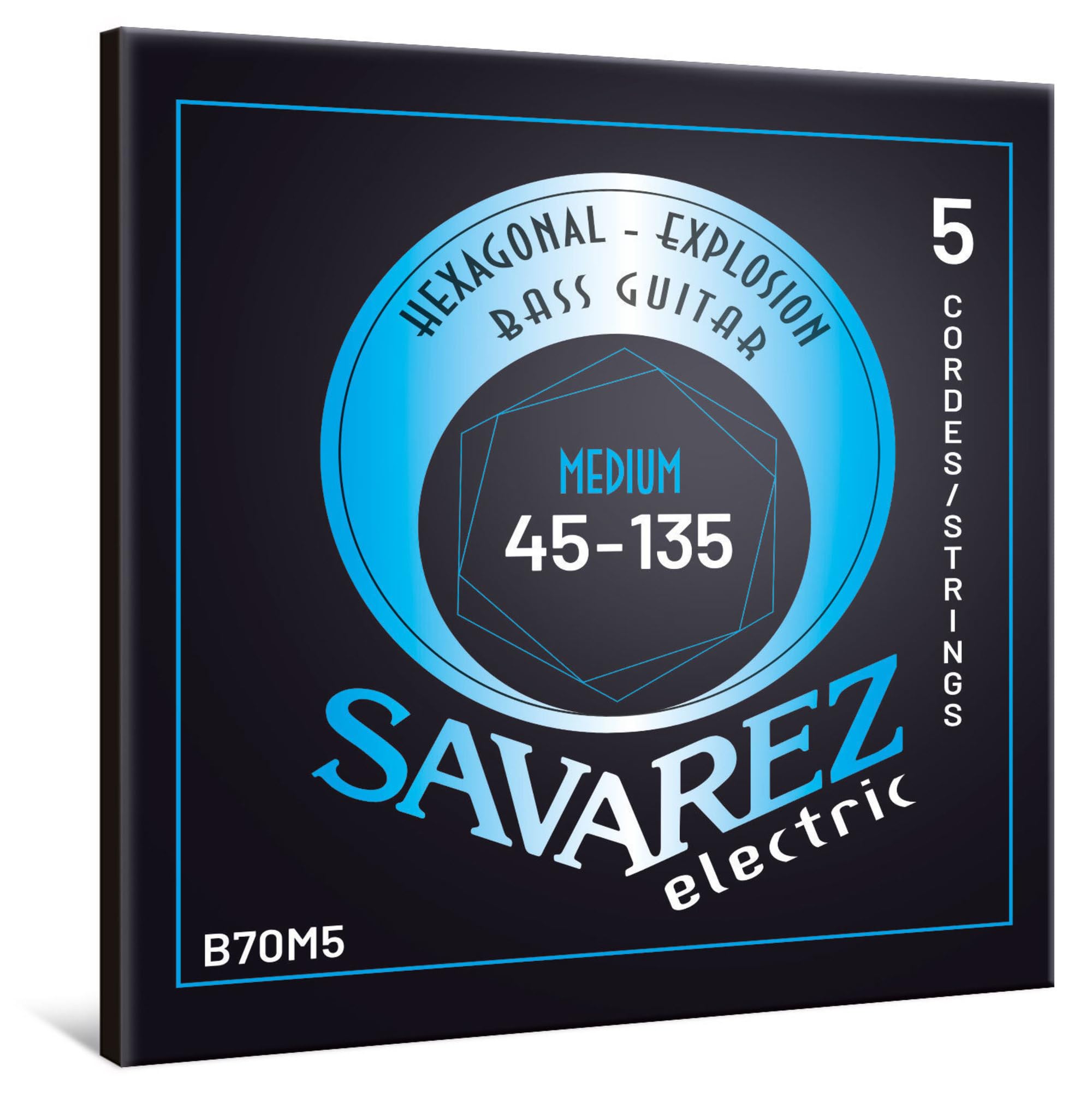 Strings for Electric Bass Hexagonal Explosion Set 5-string Medium .045-.135
