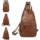 RAVUO Sling Bag for Women, Anti Theft Small Crossbody Backpack Purse Fashion PU Leather Ladies Convertible Daypack