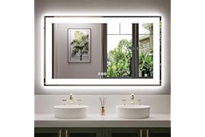 60 "x 36" LED Bathroom Mirror with Lights, Front and Backlit Large LED Vanity Mirror, Controlled Separately Wall LED Smart Mi