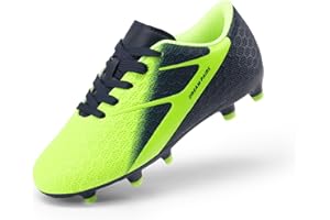 DREAM PAIRS Boys Girls Soccer Cleats Kids Firm Ground Football Cleats Toddler Youth Athletic Outdoor Arch Support Training Sh