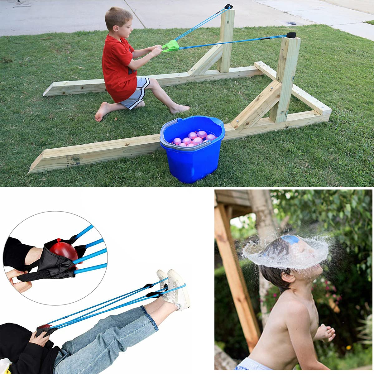 lopfg Water Balloon Launcher ;water balloon slingshot ;water balloon launcher slingshot;Beast 300-yard Waters Balloon Slingshot/Cannon/Launcher ;yellow-2pcs