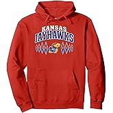 Kansas Jayhawks Split Red Officially Licensed Pullover Hoodie