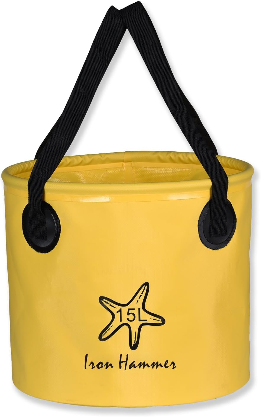 Iron Hammer Portable Folding Water Bucket By Premium Compact Collapsible Water Container Available In Multiple Colors and Sizes Lightweight and Durable