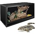 REPTI ZOO 4x2x2 120 Gallon Reptile Enclosure, 48x24x24 Bearded Dragon Tank, Reptile Terrarium for Ball Python Snake Gecko Turtle, Light Weight Wooden Habitat Cage
