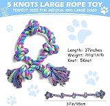 Aitmexcn Dog Rope Toys 37 Inch Five Knots Indestructible Chew Tug Toy view 2