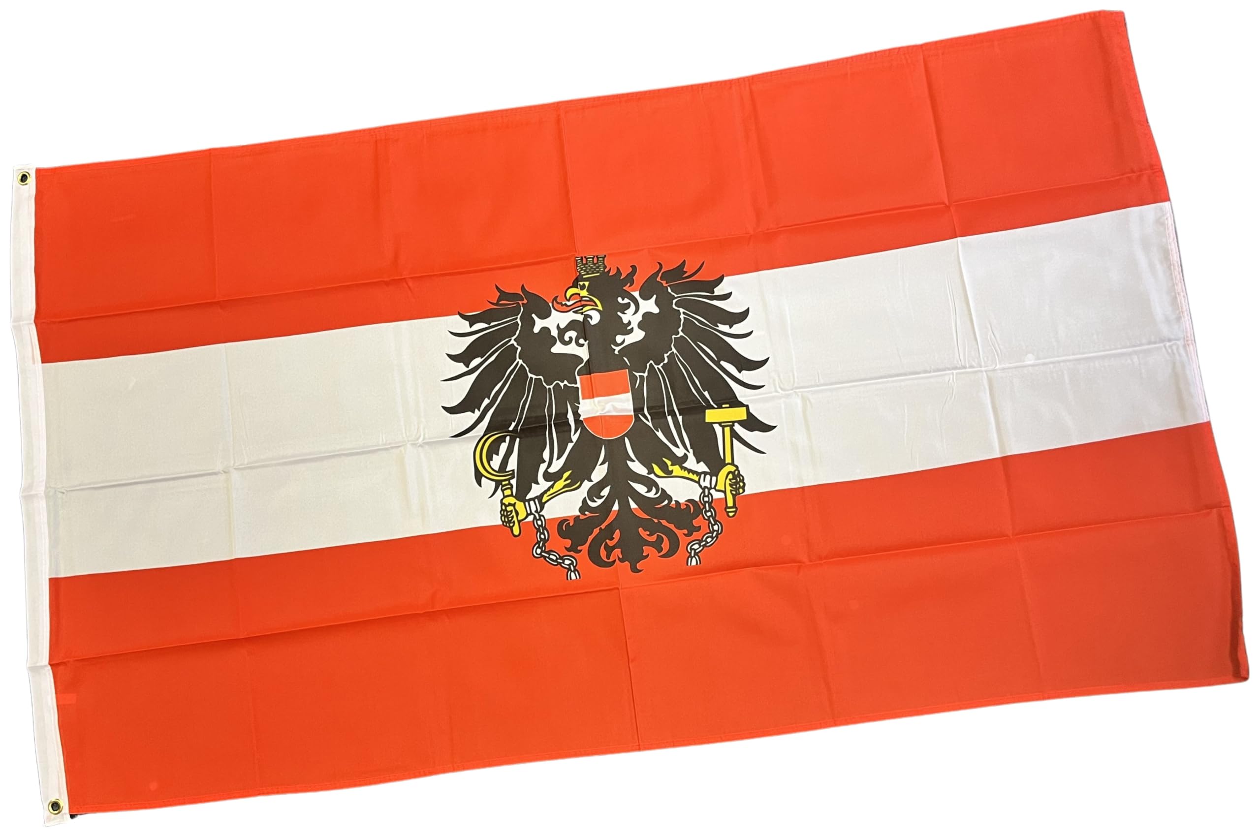 NWFlags Austria Eagle Flag 5ft x 3ft 75d Premium Polyester Suitable For Flagpoles | Strong Polyester 5x3 foot material Austria State Crest flag with Eyelets