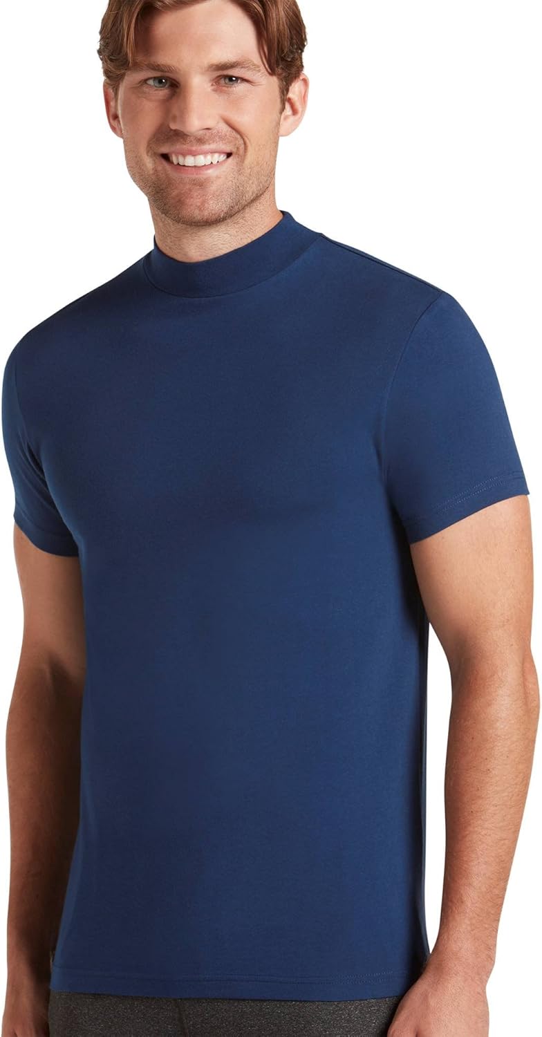 mock neck tee shirts short sleeve