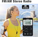 COVVY AM FM Pocket Radio Portable Digital Tuning Mini with Rechargeable Battery view 5