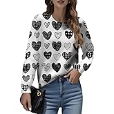 LIZALIG Women Top Pink Long Sleeve Flower Pattern Lightweight Soft Fashion Casual Floral Print for Fall Outfits